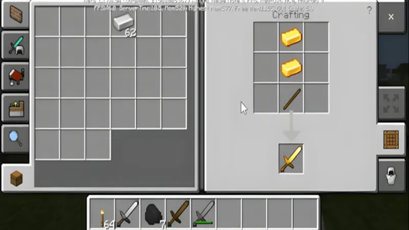Cách chế tạo thanh kiếm vàng trong Minecraft