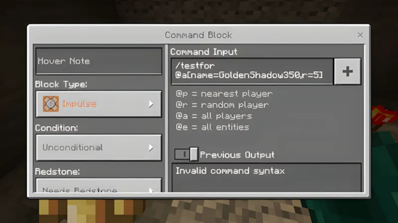 Cách sử dụng lệnh Minecraft