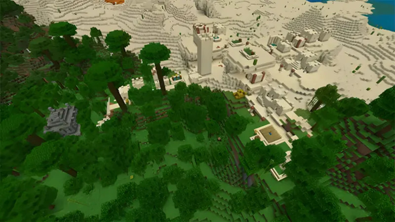 Desert Village with Jungle Temple