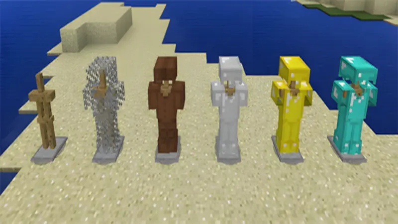 Giới thiệu về giá đỡ áo giáp trong Minecraft