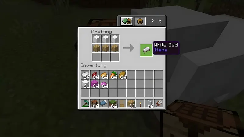 Những nguyên liệu làm giường trong Minecraft