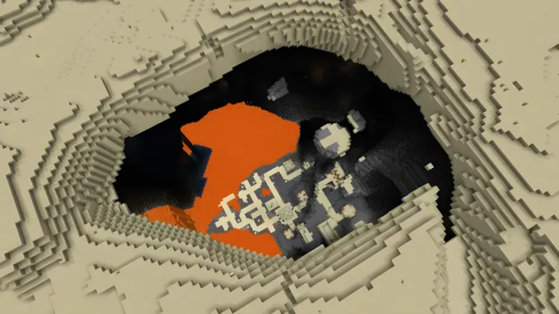 Abandoned cave village