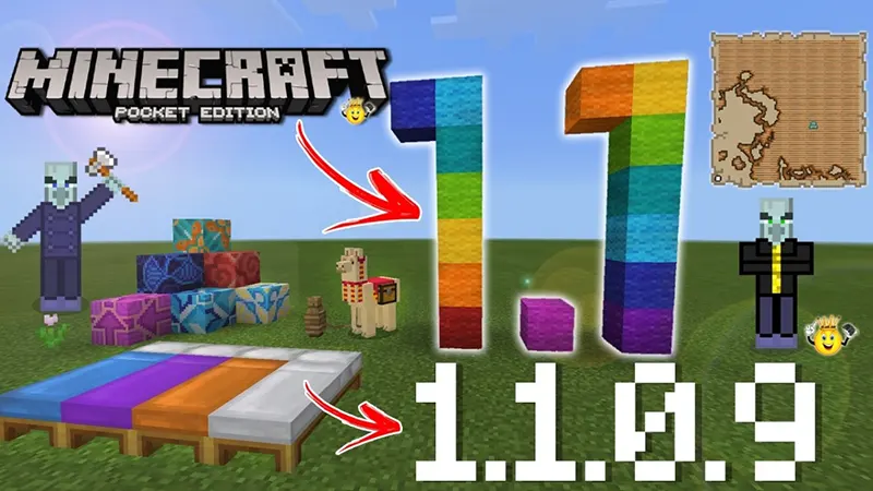 So sánh Minecraft PE 1. 1. 0. 9 với phiên bản trước đó
