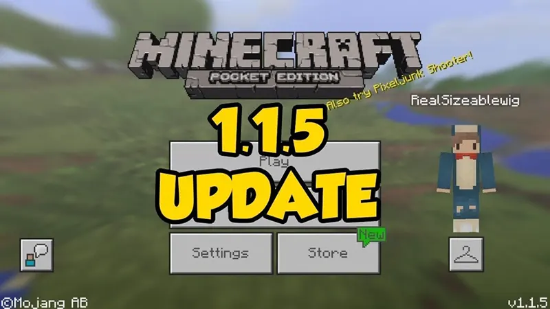 So sánh Minecraft PE 1. 1. 5 với phiên bản trước đó