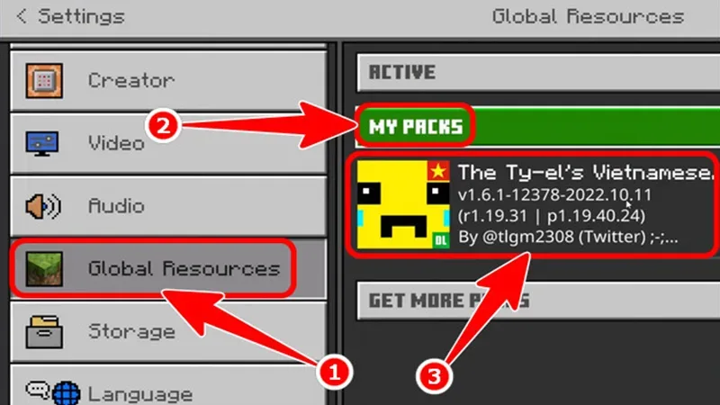 Tải Tyel Vietnamese Language Pack (v1.6.6) | Cài Tiếng Việt Minecraft PE