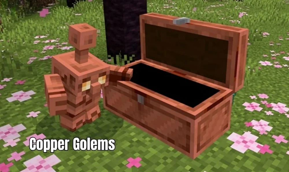 Copper Golems: Sinh vật thân thiện hỗ trợ sắp xếp vật phẩm